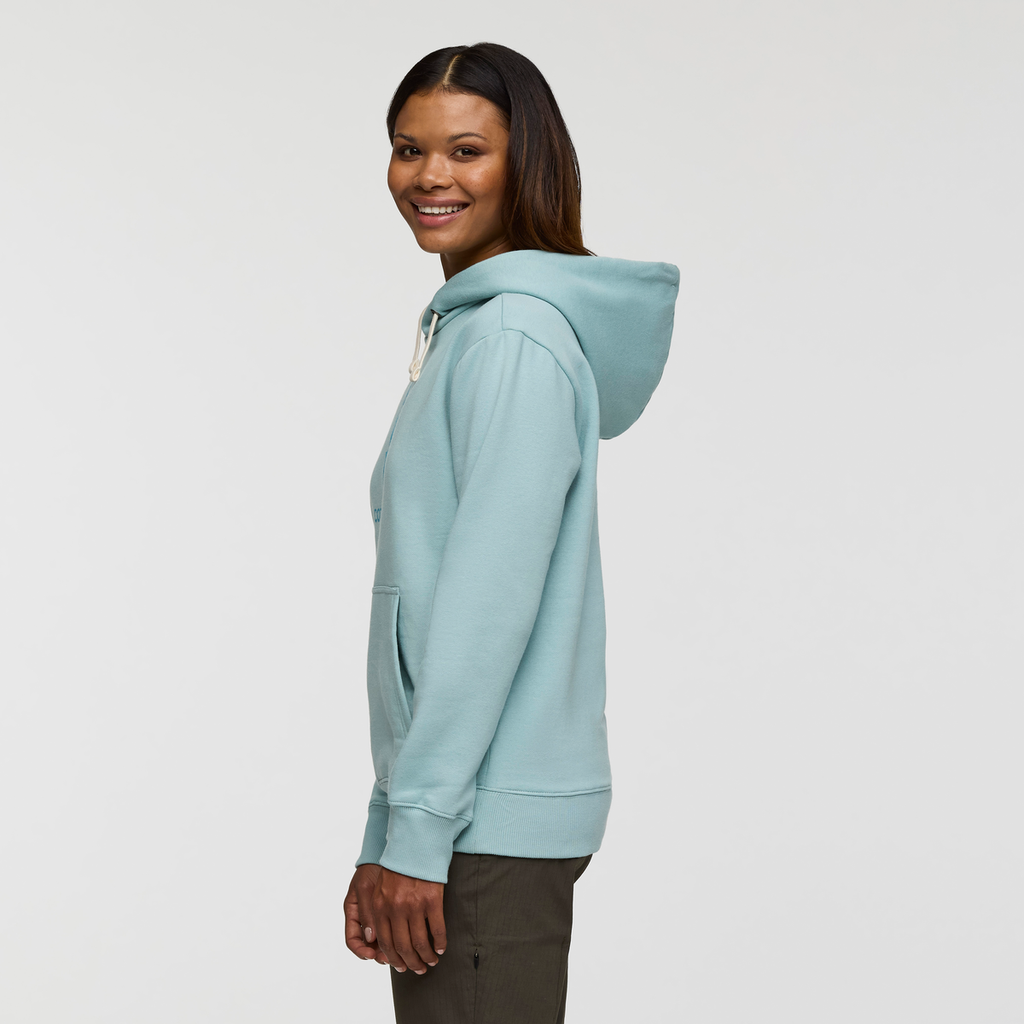 Cotopaxi Llama Pullover Hoodie - Women's, Sea Spray, Model Jade