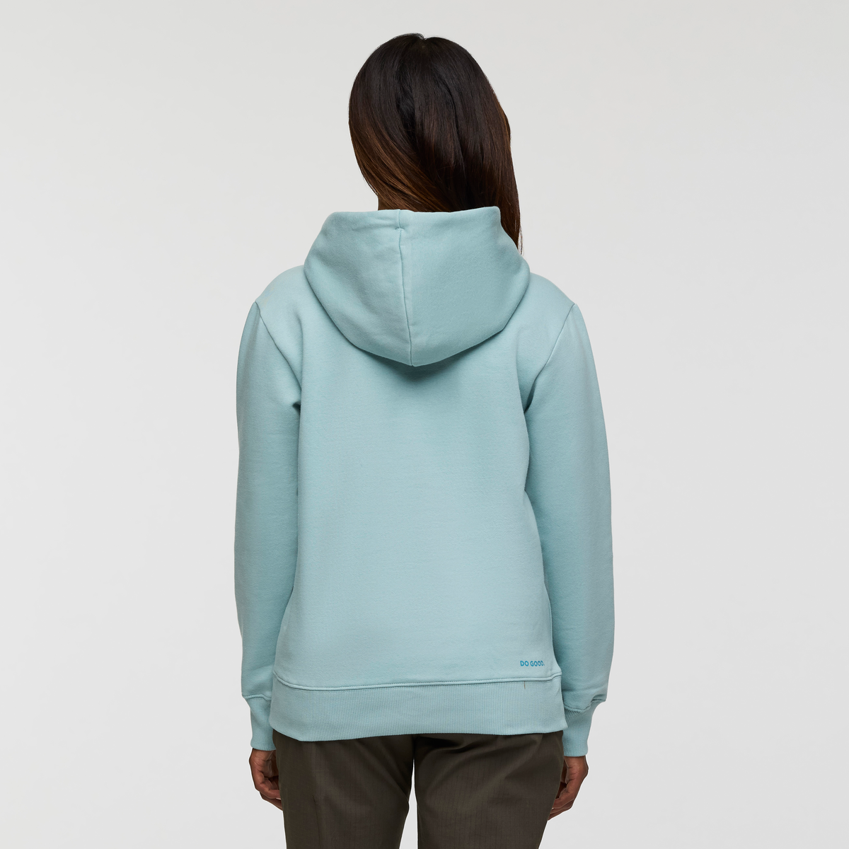 Cotopaxi Llama Pullover Hoodie - Women's, Sea Spray, Model Jade