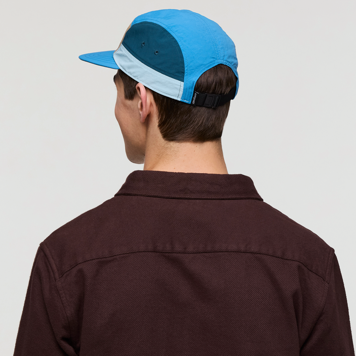 Cotopaxi Tech 5-Panel Hat, Lake/Desert, Lifestyle
