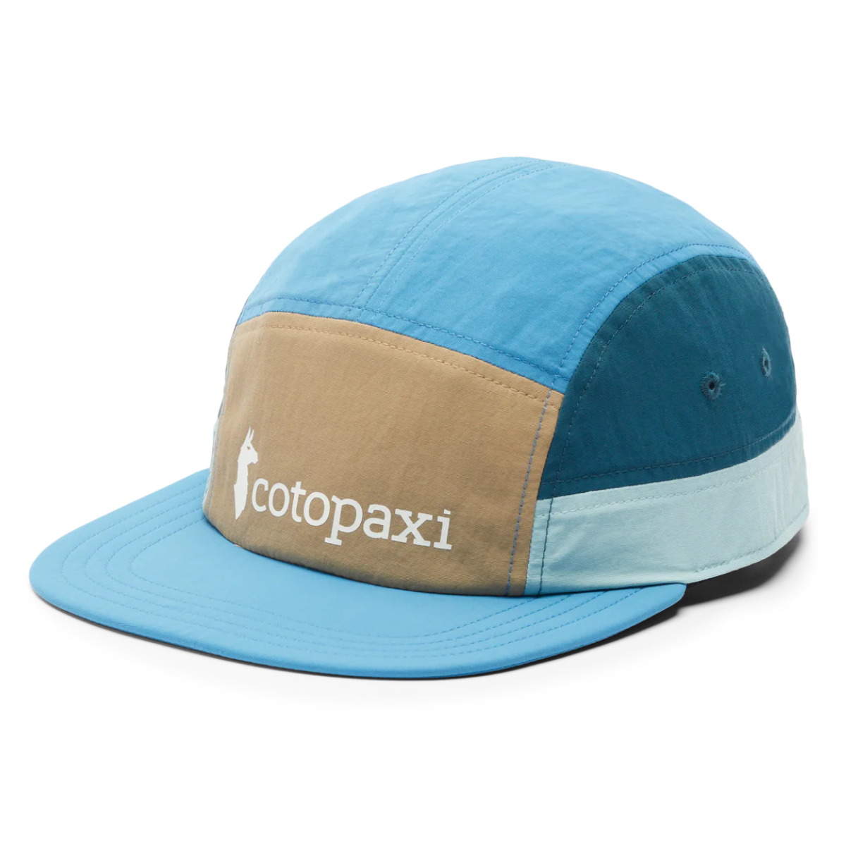 Cotopaxi Tech 5-Panel Hat, Lake/Desert, Detail