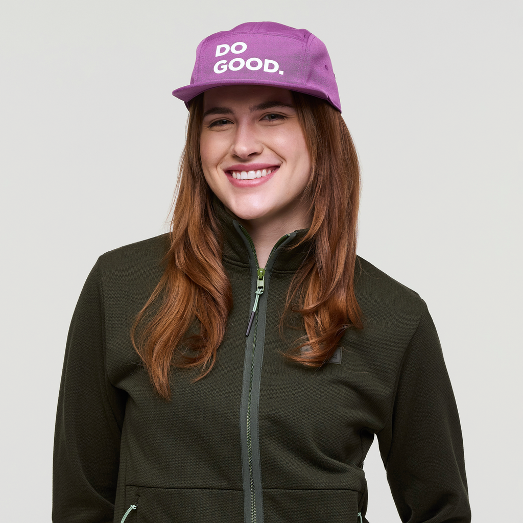 Do Good 5-Panel Hat, Mauve, Detail