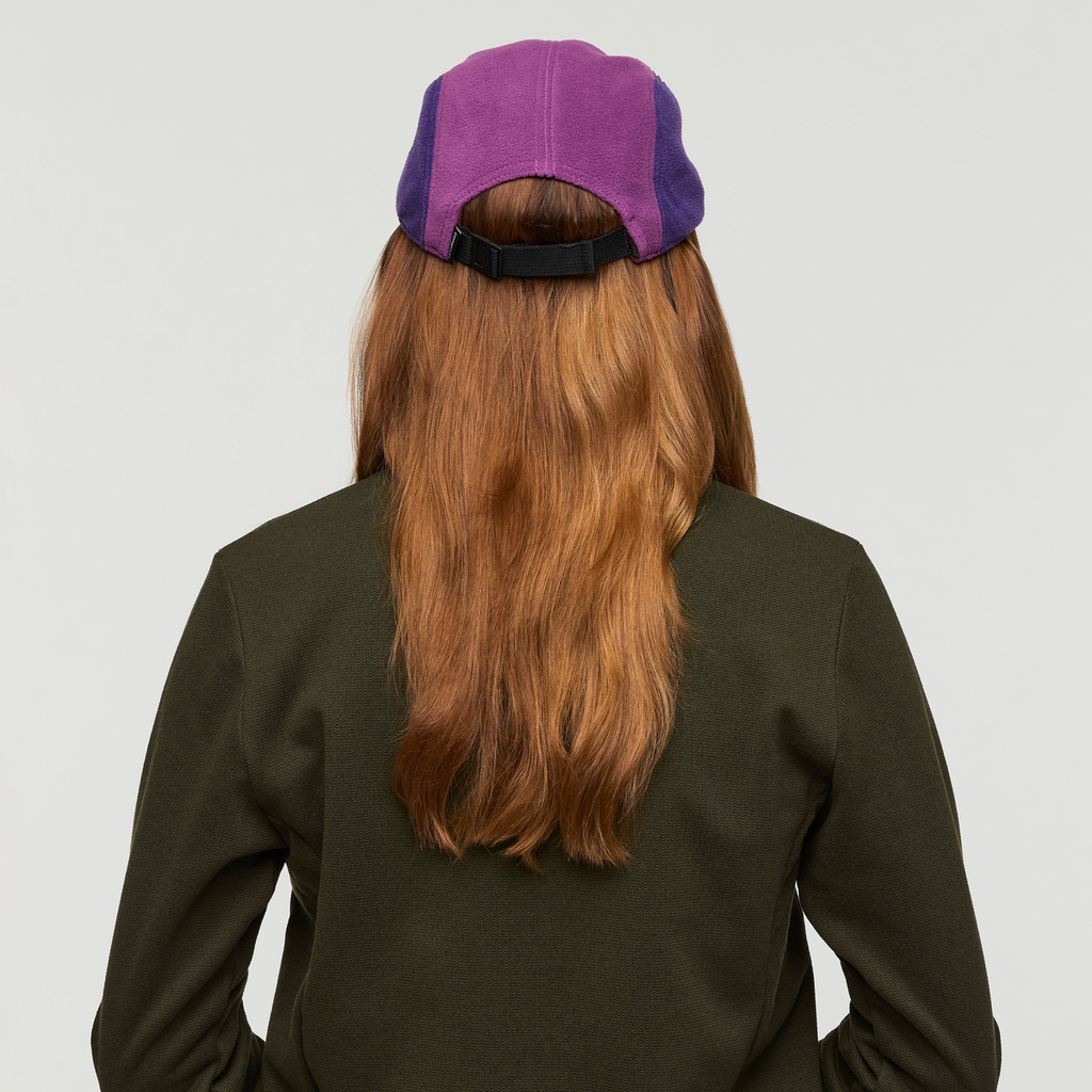 Fleece 5-Panel Hat, Rusty/Mauve, Detail