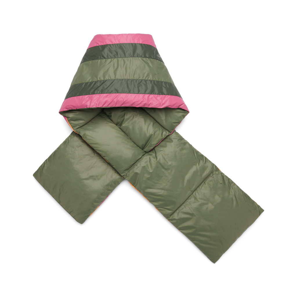 Fuego Down Scarf, Fatigue Stripes, Detail