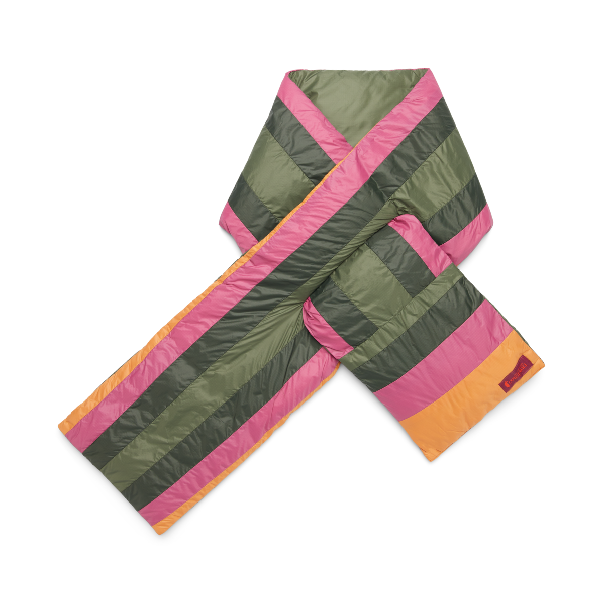 Fuego Down Scarf, Fatigue Stripes, Detail