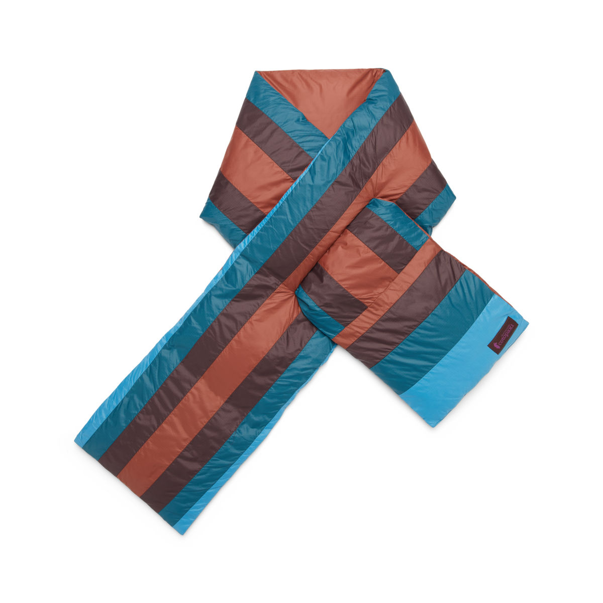 Fuego Down Scarf, Rusty Stripes, Detail