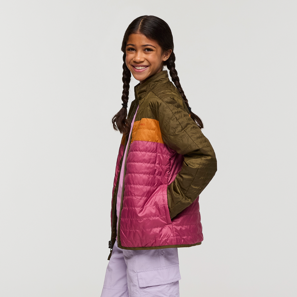 Capa Insulated Jacket - Kids', Live Oak/Sangria, Model Maliyah