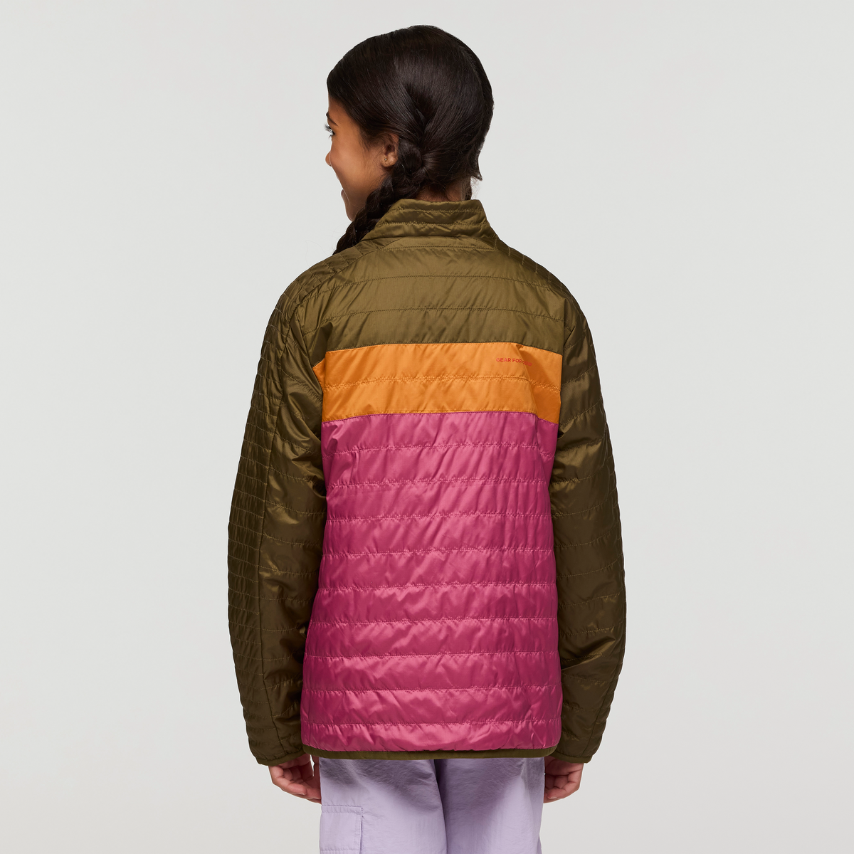 Capa Insulated Jacket - Kids', Live Oak/Sangria, Model Maliyah
