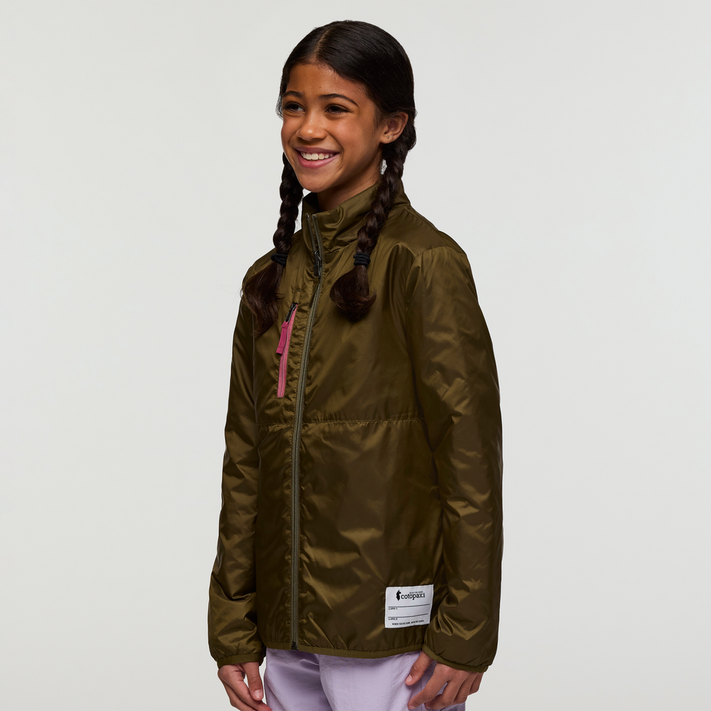 Capa Insulated Jacket - Kids', Live Oak/Sangria, Model Maliyah