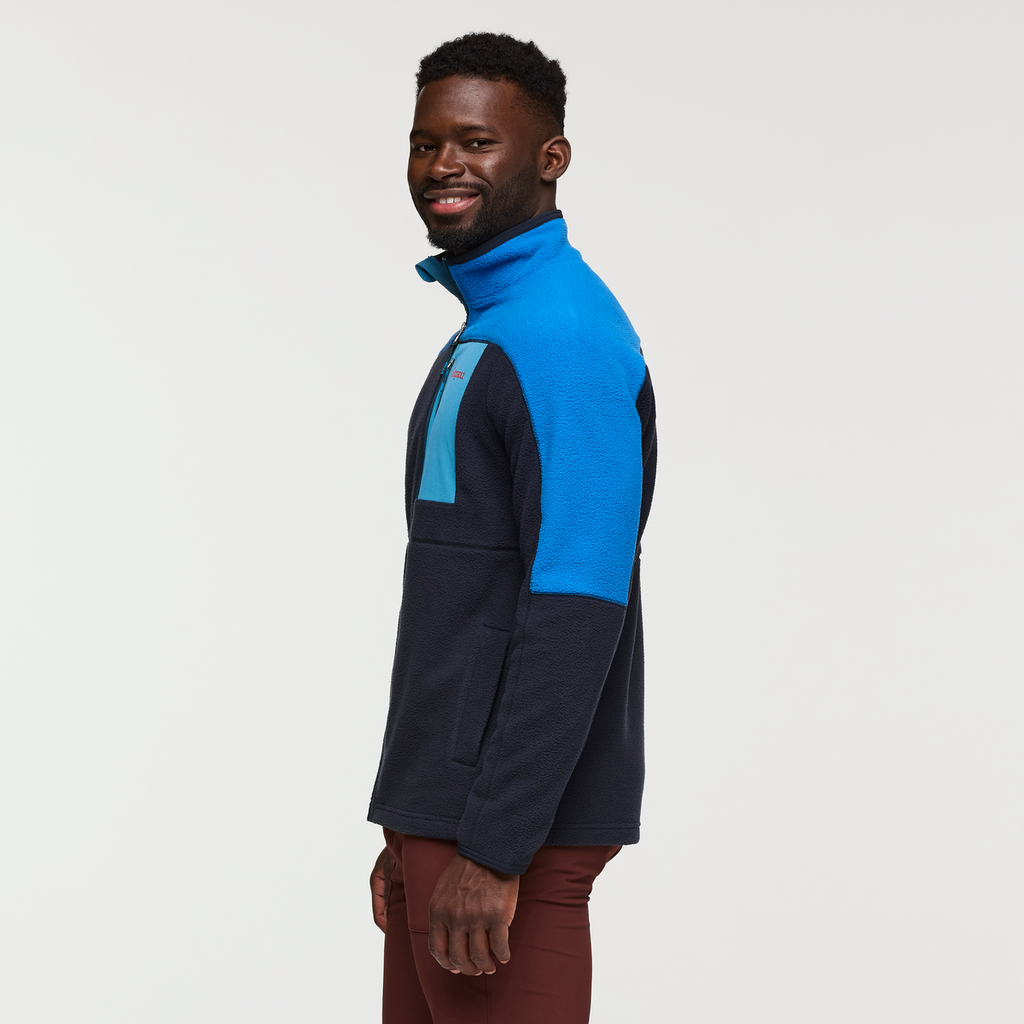 Abrazo Fleece Full-Zip Jacket - Men's, Atlantic/Carbon, Model Kirk
