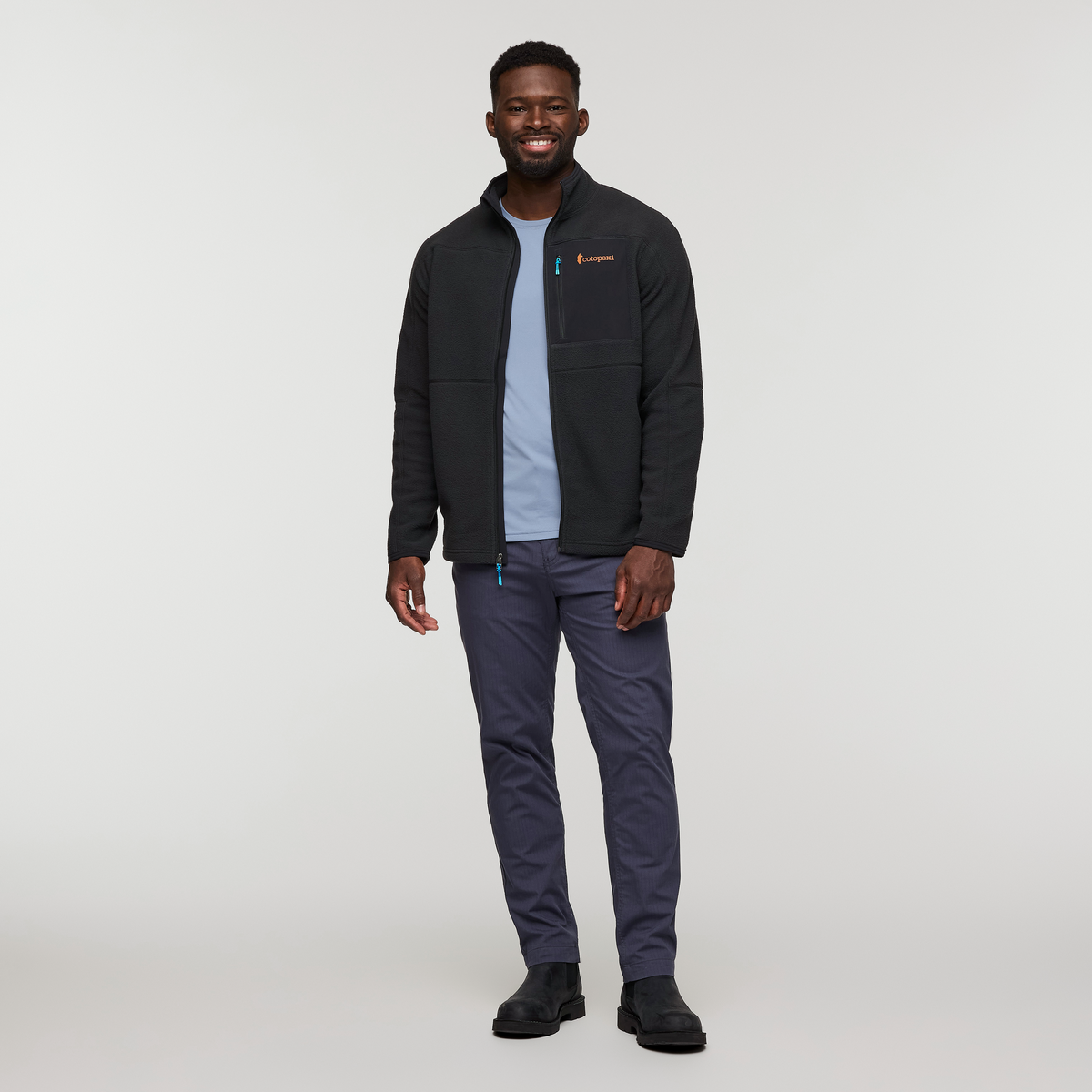 Abrazo Fleece Full-Zip Jacket - Men's, Cotopaxi Black, Model Kirk