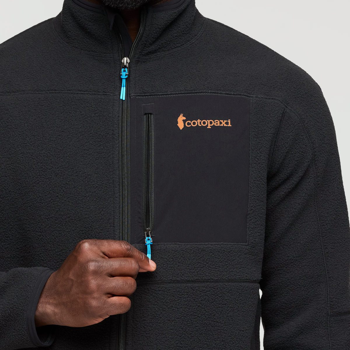 Abrazo Fleece Full-Zip Jacket - Men's, Cotopaxi Black, Model Kirk