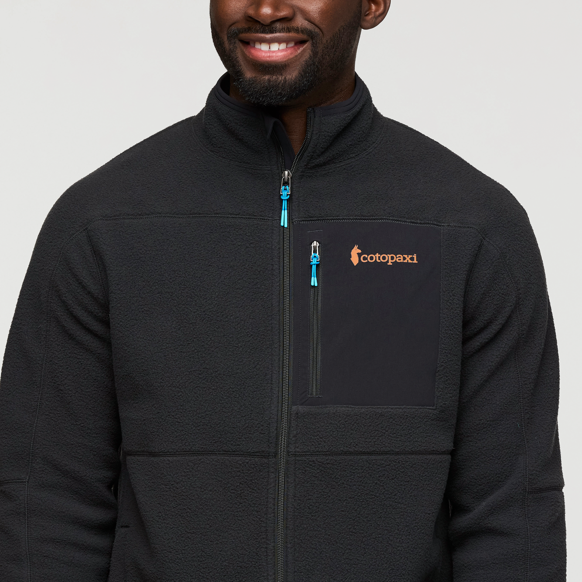 Abrazo Fleece Full-Zip Jacket - Men's, Cotopaxi Black, Model Kirk