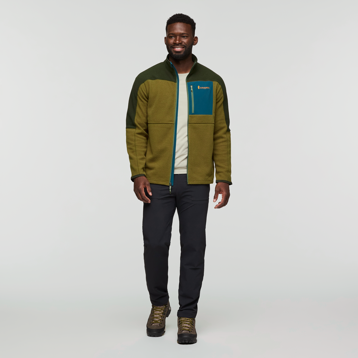 Abrazo Fleece Full-Zip Jacket - Men's, Woods/Live Oak, Model Kirk