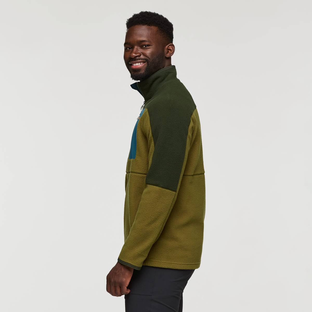 Abrazo Fleece Full-Zip Jacket - Men's, Woods/Live Oak, Model Kirk