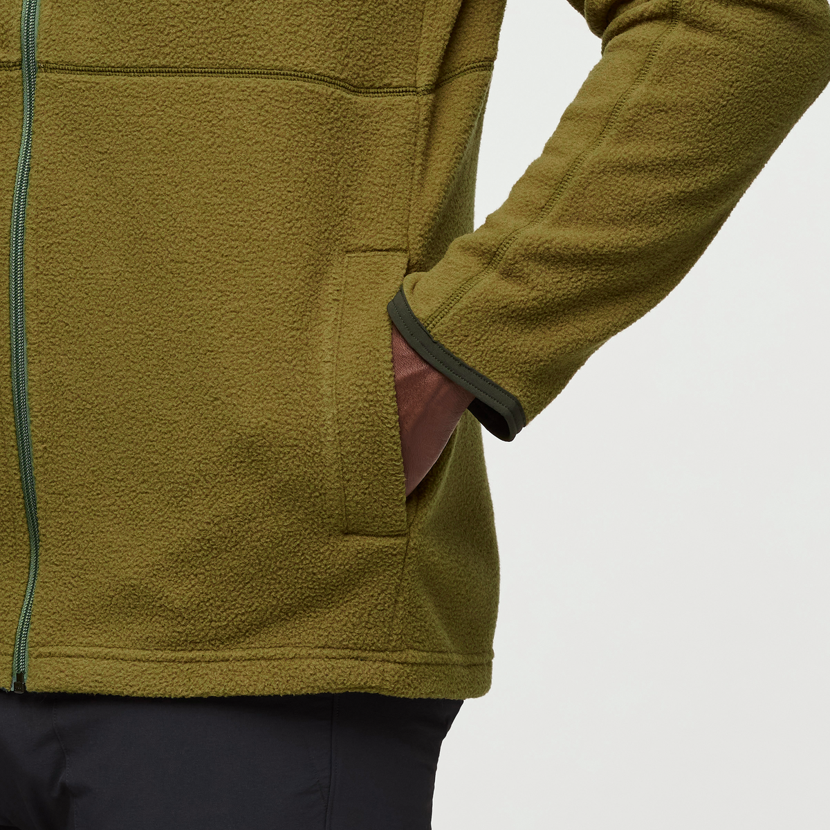Abrazo Fleece Full-Zip Jacket - Men's, Woods/Live Oak, Model Kirk