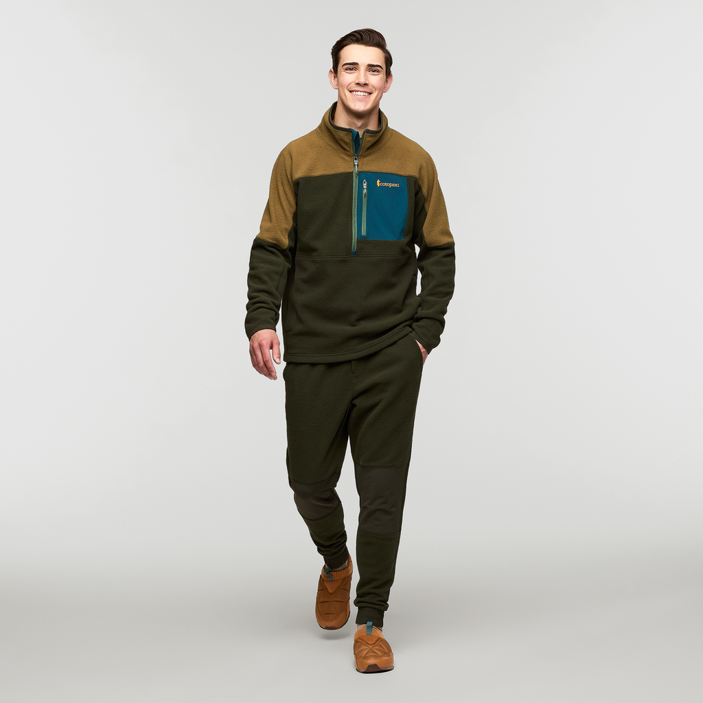 Abrazo Half-Zip Fleece Jacket - Men's, Live Oak/Woods, Model Kellan
