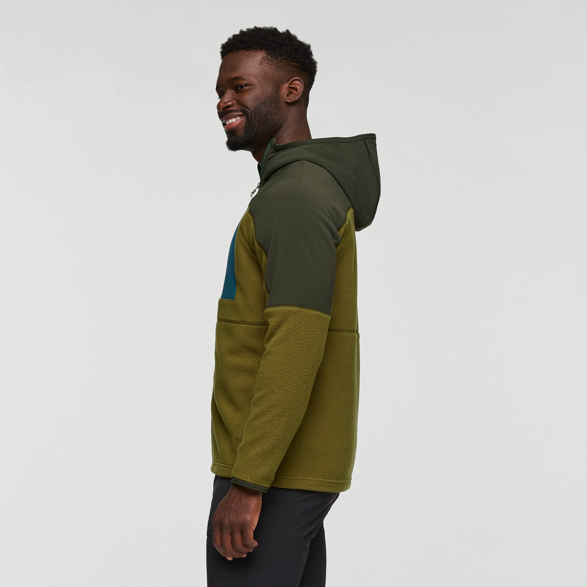 Abrazo Hooded Full-Zip Fleece Jacket - Men's, Woods/LIve Oak, Model Kirk