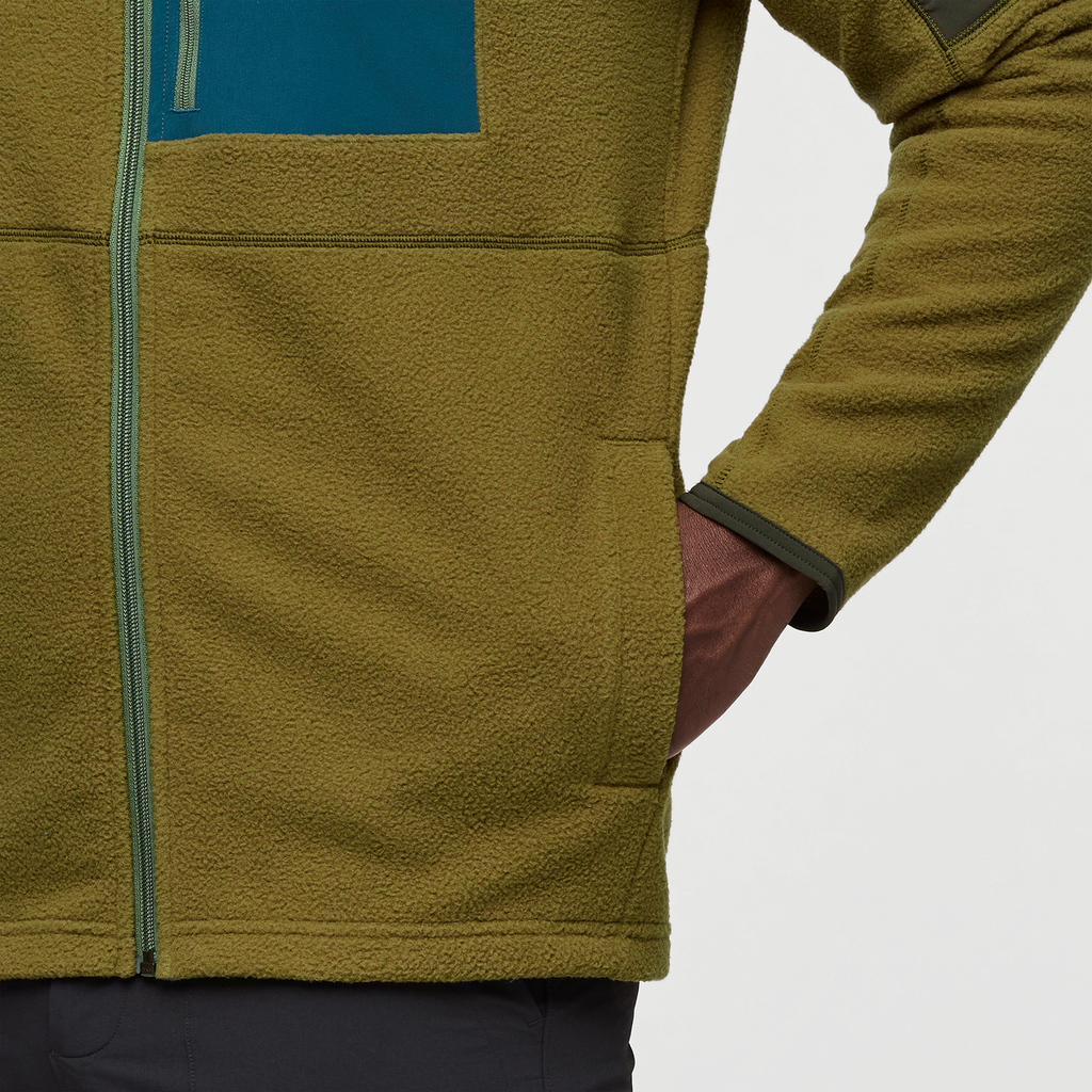 Abrazo Hooded Full-Zip Fleece Jacket - Men's, Woods/LIve Oak, Model Kirk