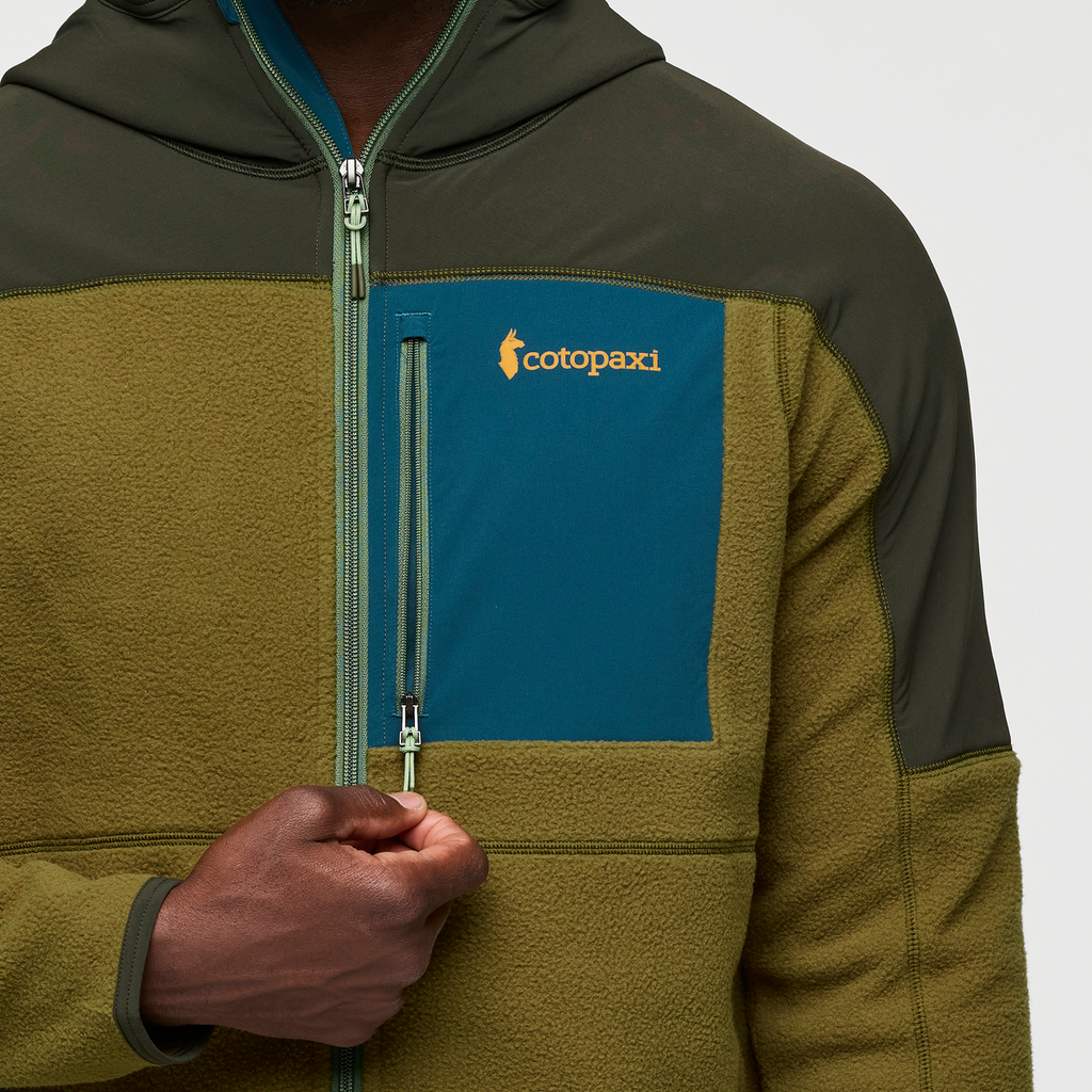 Abrazo Hooded Full-Zip Fleece Jacket - Men's, Woods/LIve Oak, Model Kirk