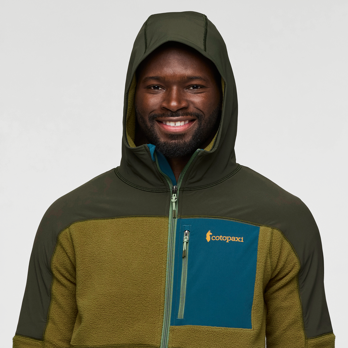 Abrazo Hooded Full-Zip Fleece Jacket - Men's, Woods/LIve Oak, Model Kirk