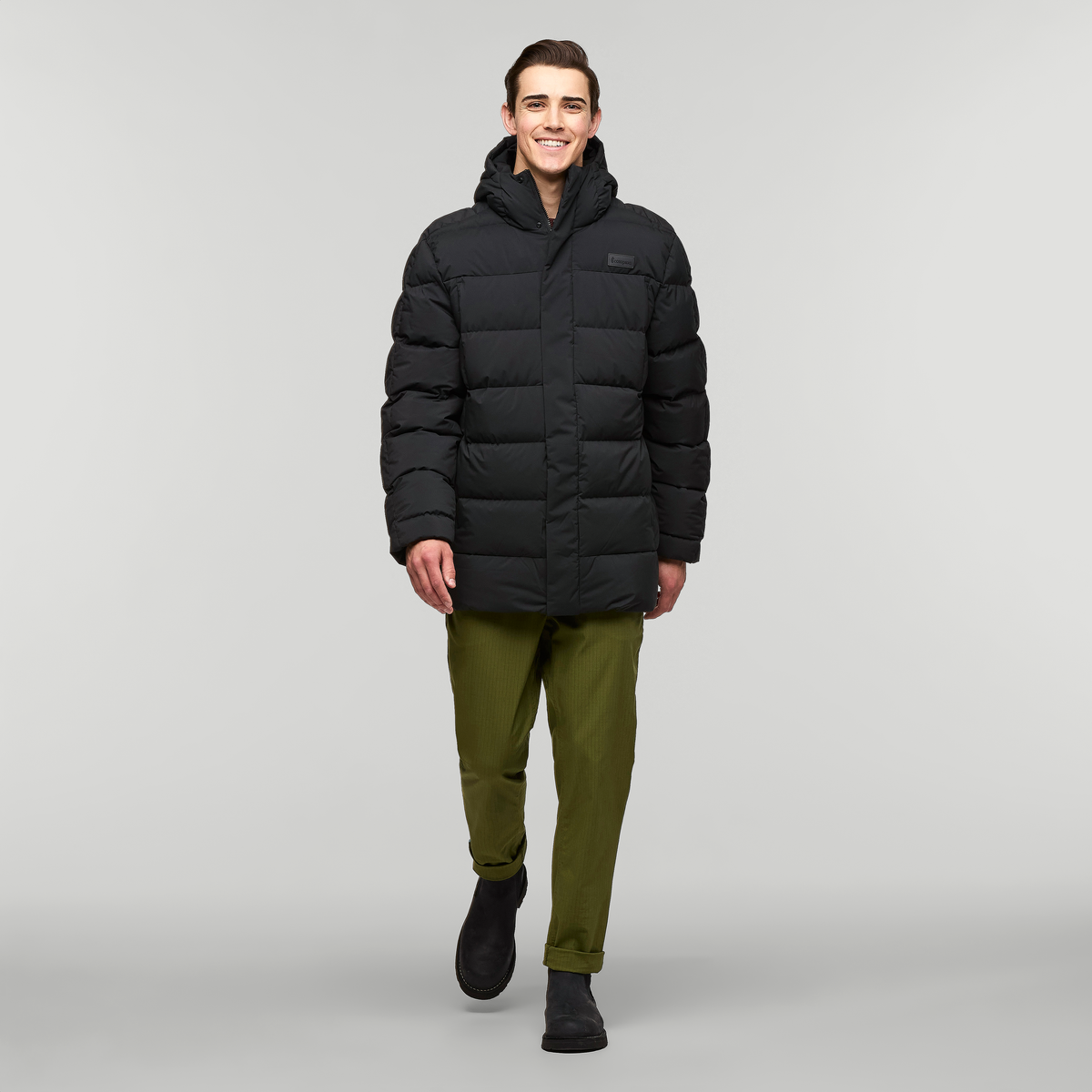 Alivio Down Parka - Men's, Cotopaxi Black, Model Kellan