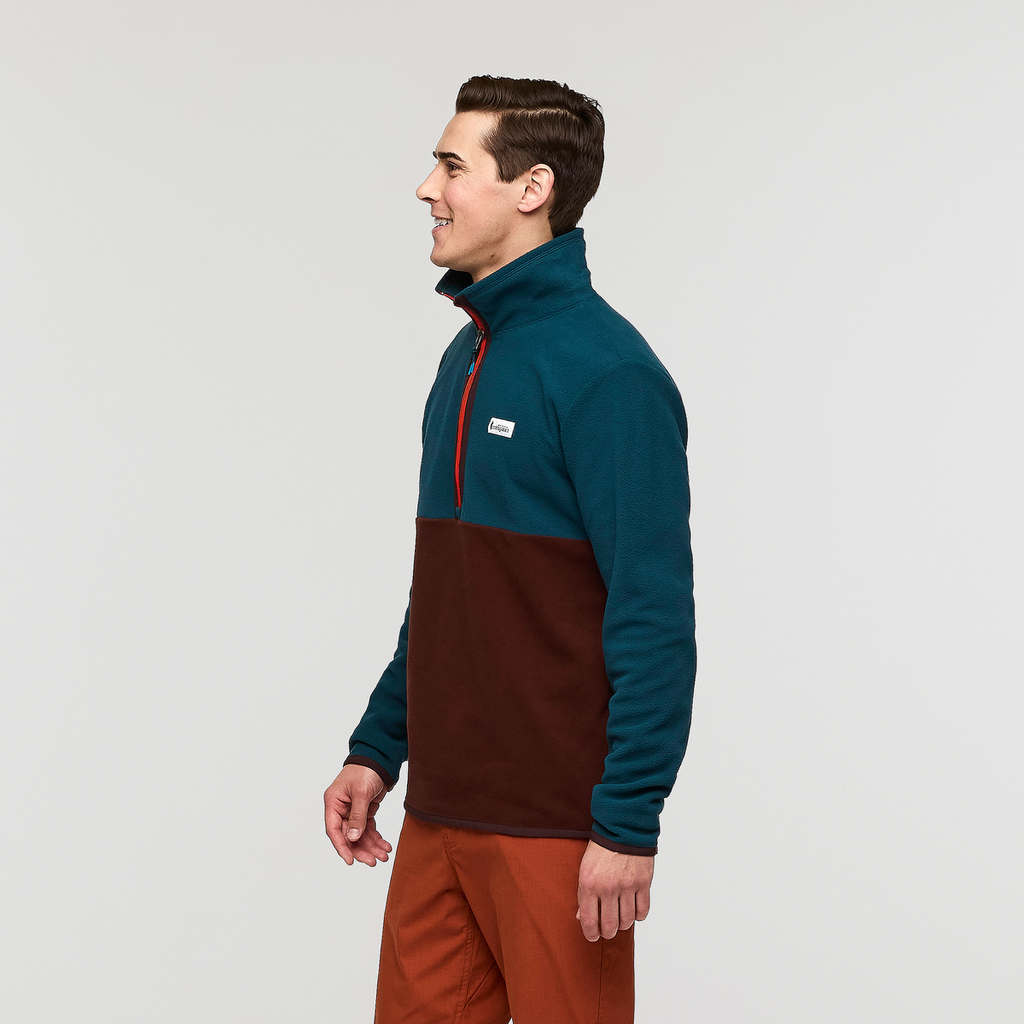 Amado Fleece Pullover - Men's, Abyss/Chestnut, Model Kellan