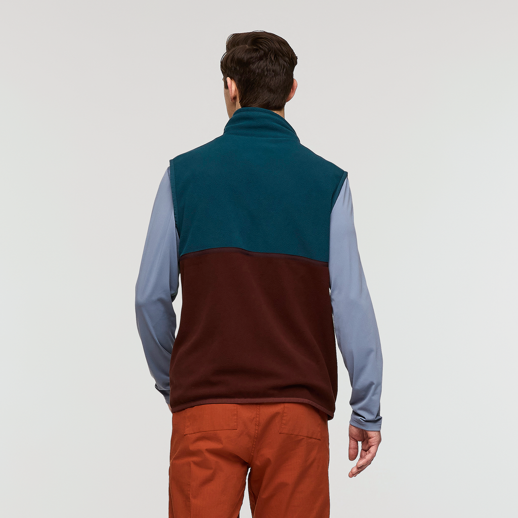 Amado Fleece Vest - Men's, Abyss/Chestnut, Model Kellan