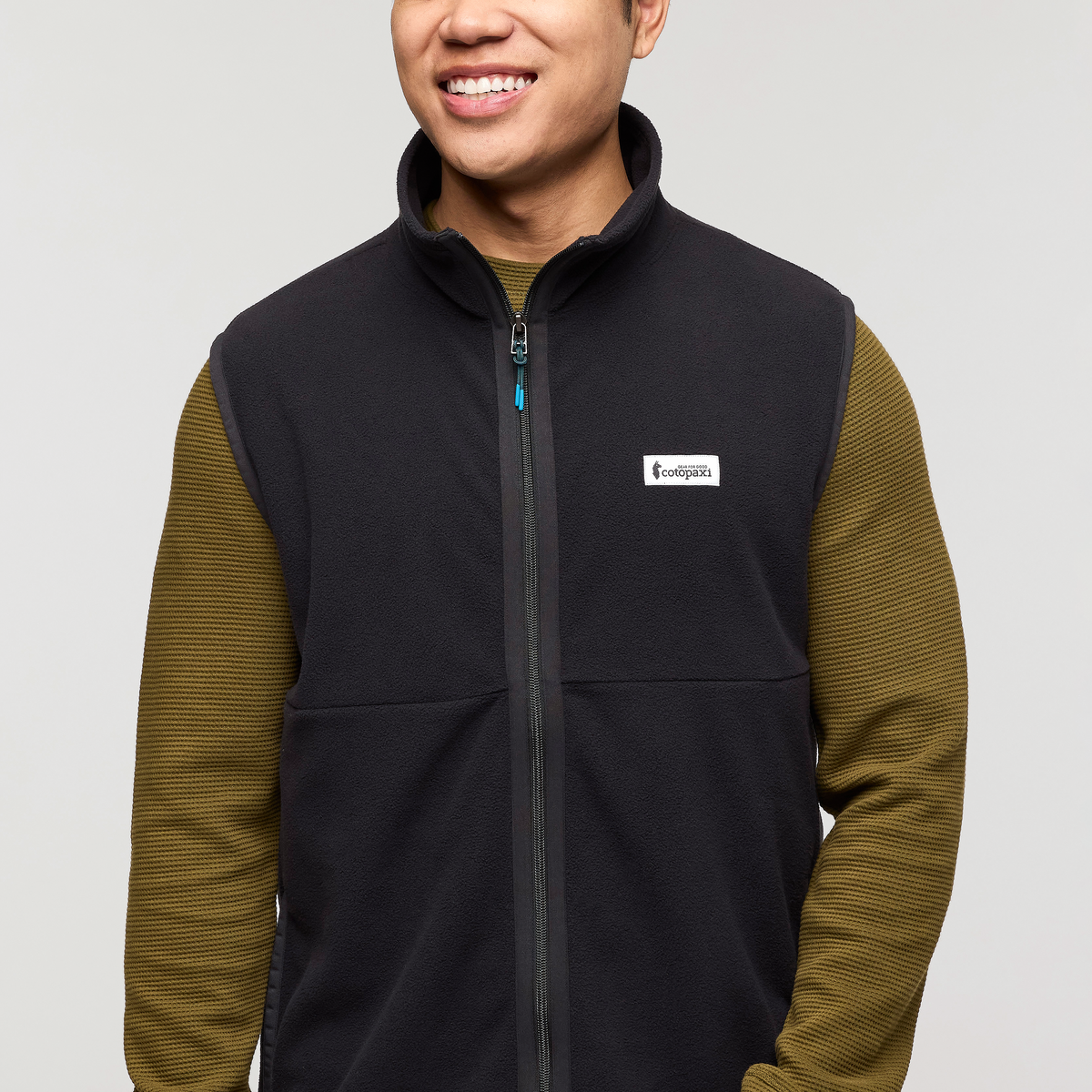 Amado Fleece Vest - Men's, Cotopaxi Black, Model Justin