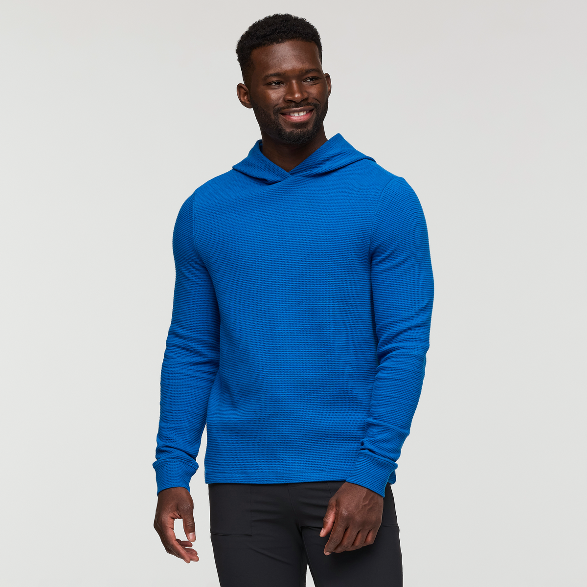 Atajo Long-Sleeve Waffle Hoodie - Men's, Atlantic, Model Kirk