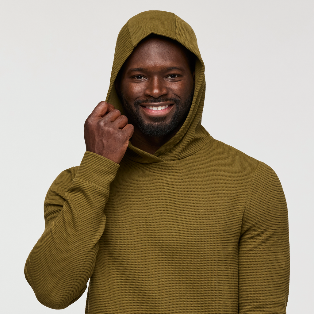 Atajo Long-Sleeve Waffle Hoodie - Men's, Live Oak, Model Kirk