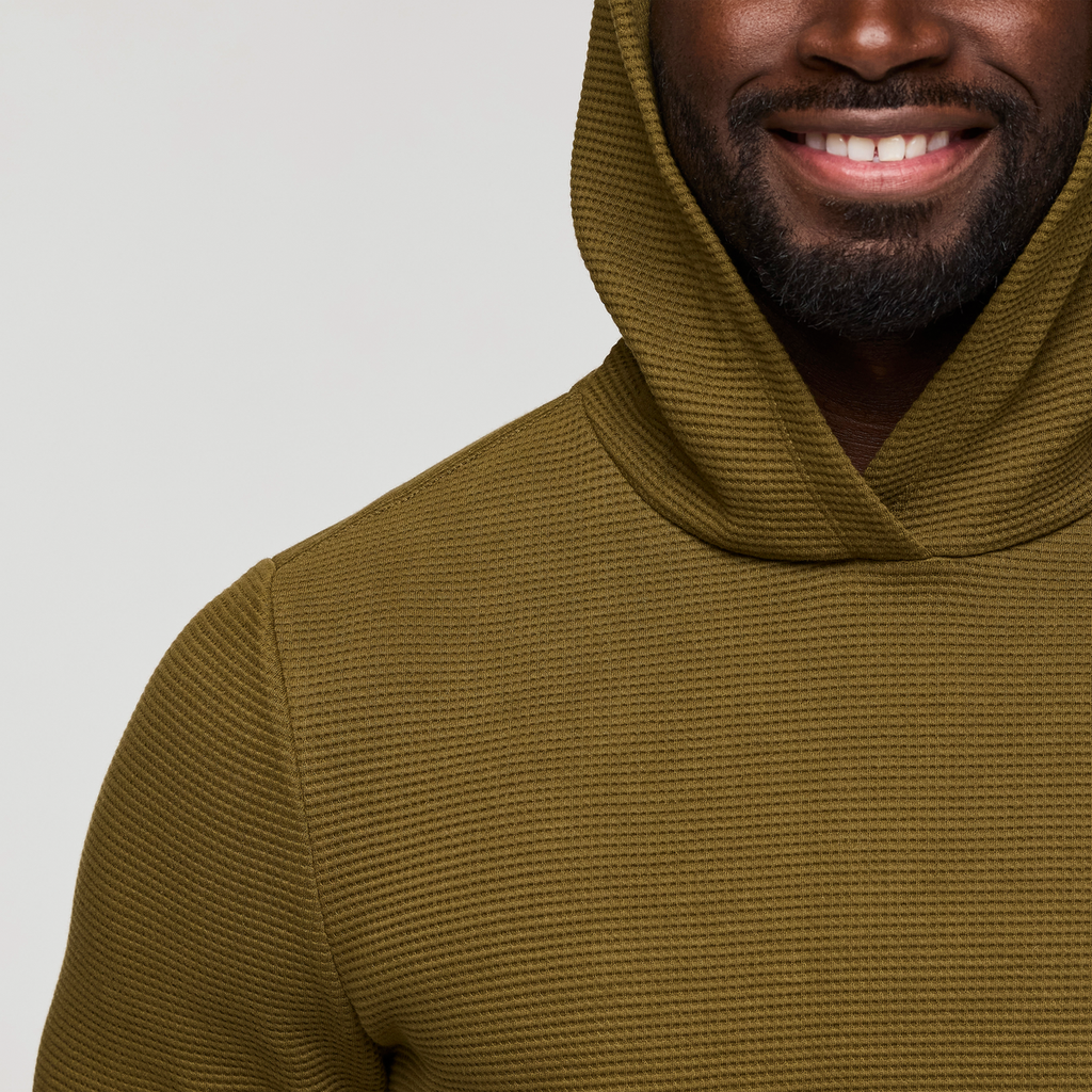 Atajo Long-Sleeve Waffle Hoodie - Men's, Live Oak, Model Kirk