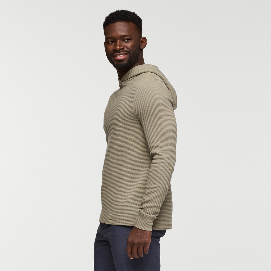 Atajo Long-Sleeve Waffle Hoodie - Men's, Stone, Model Kirk