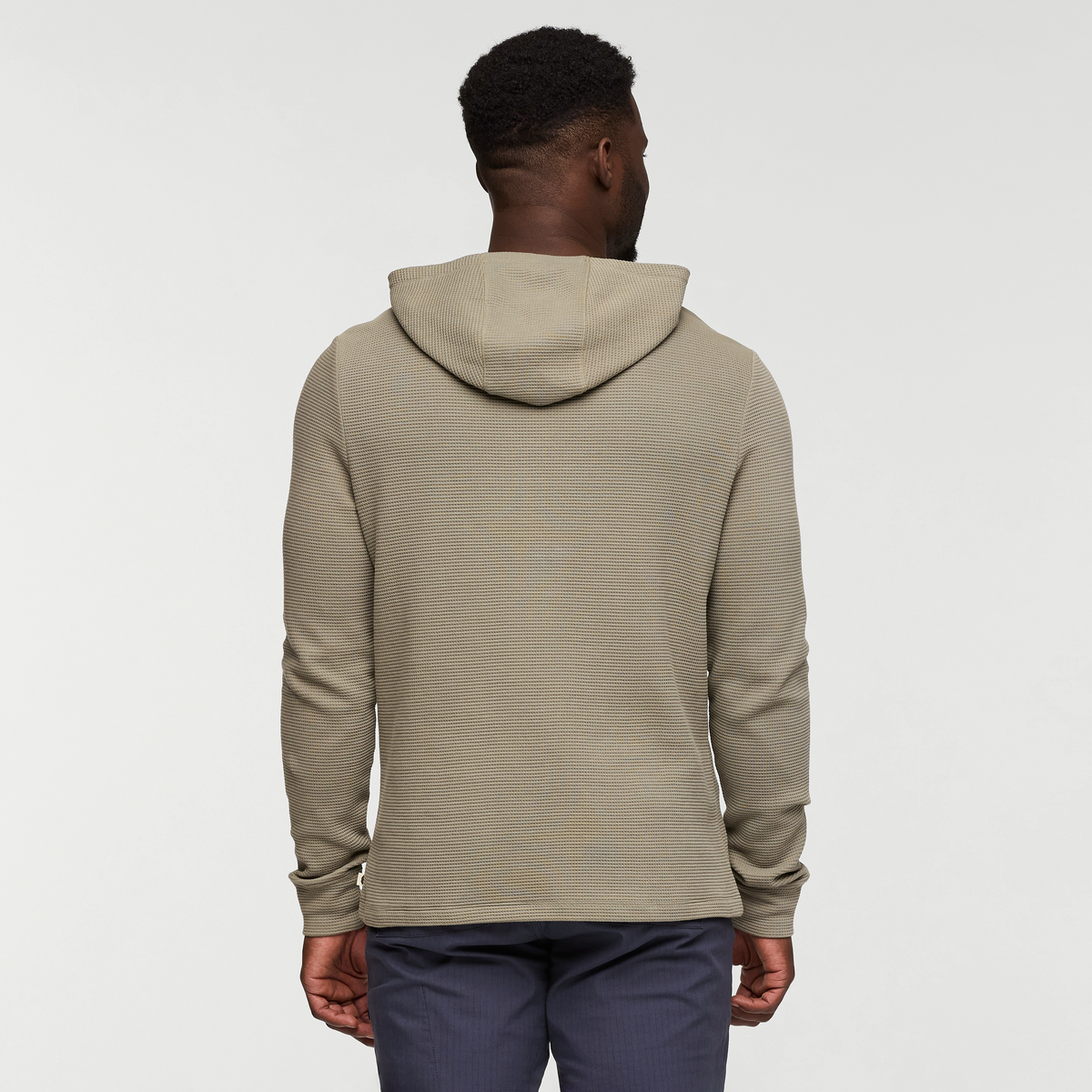 Atajo Long-Sleeve Waffle Hoodie - Men's, Stone, Model Kirk