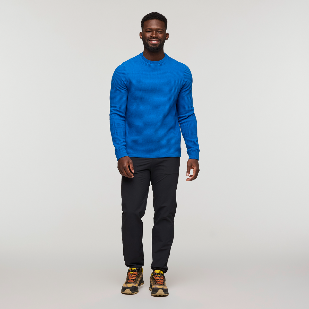 Atajo Long-Sleeve Waffle Shirt - Men's, Atlantic, Model Kirk