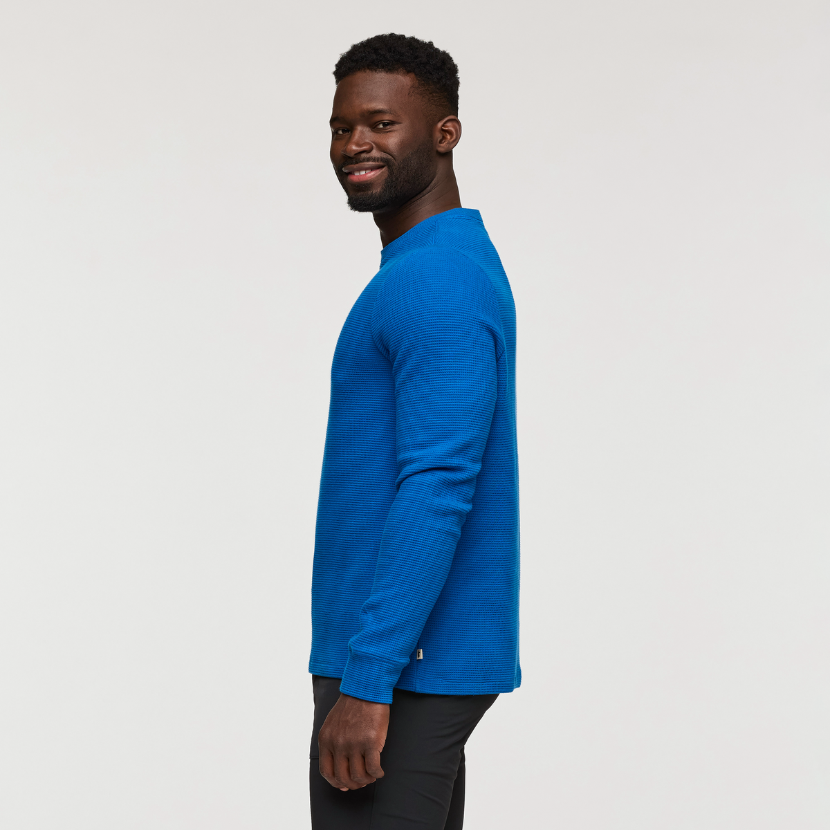 Atajo Long-Sleeve Waffle Shirt - Men's, Atlantic, Model Kirk