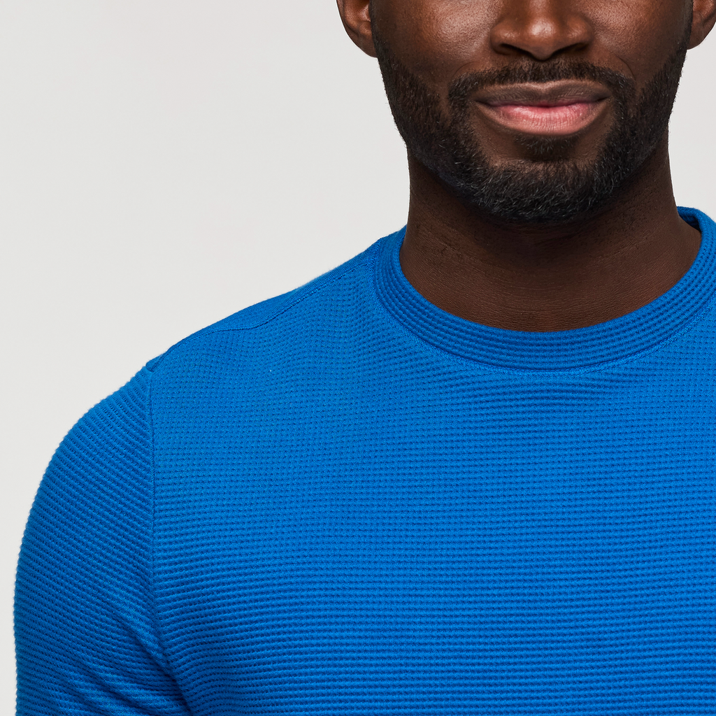Atajo Long-Sleeve Waffle Shirt - Men's, Atlantic, Model Kirk