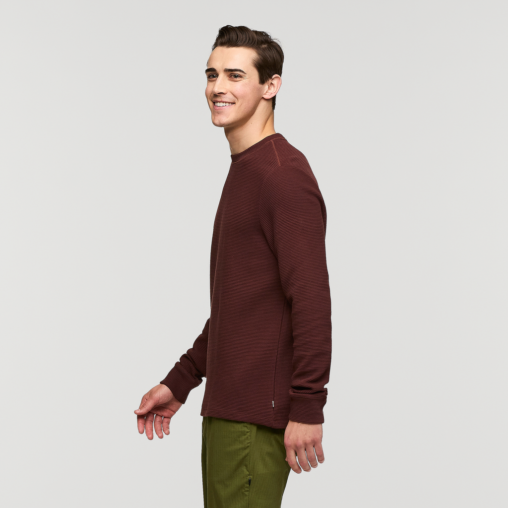 Atajo Long-Sleeve Waffle Shirt - Men's, Chestnut, Model Kellan
