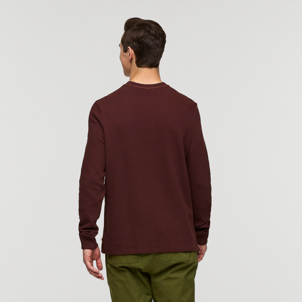 Atajo Long-Sleeve Waffle Shirt - Men's, Chestnut, Model Kellan