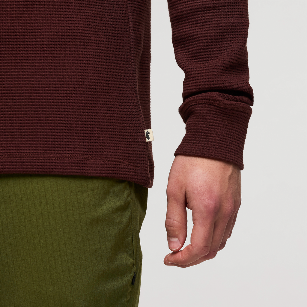 Atajo Long-Sleeve Waffle Shirt - Men's, Chestnut, Model Kellan