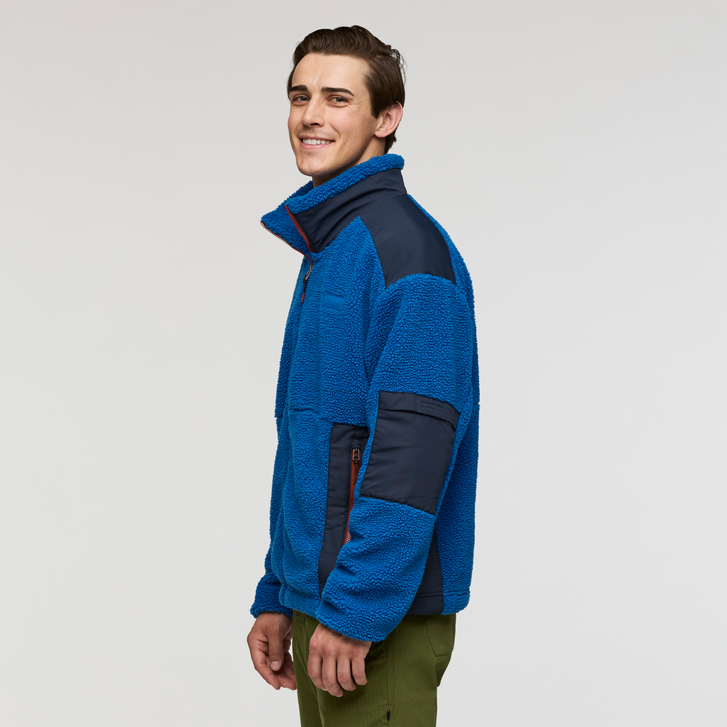 Bacano Fleece Jacket - Men's, Atlantic/Carbon, Model Kellan