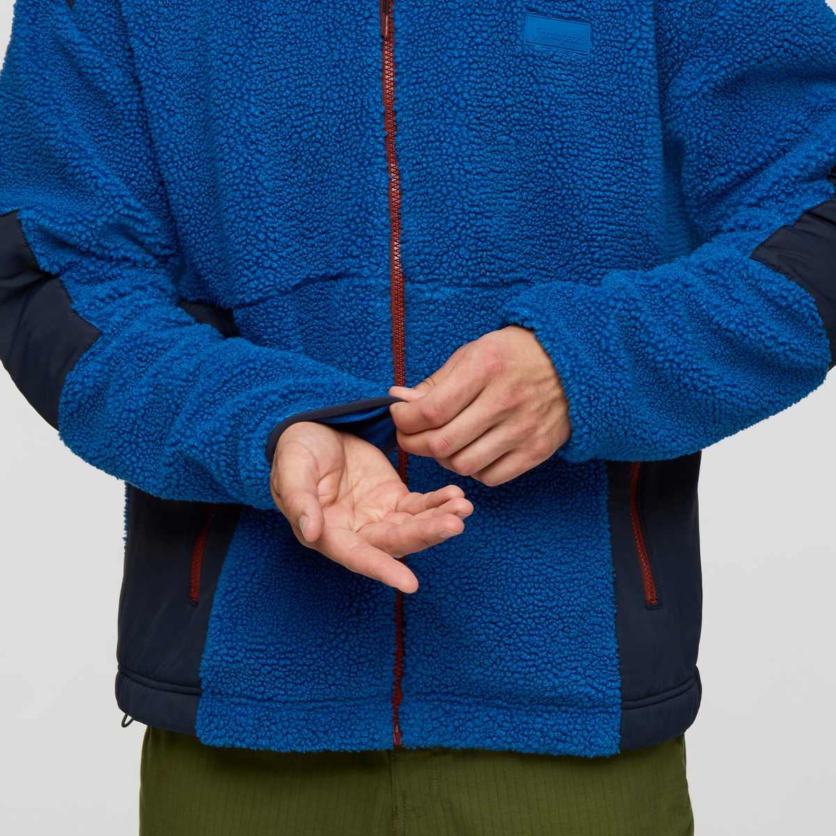 Bacano Fleece Jacket - Men's, Atlantic/Carbon, Model Kellan