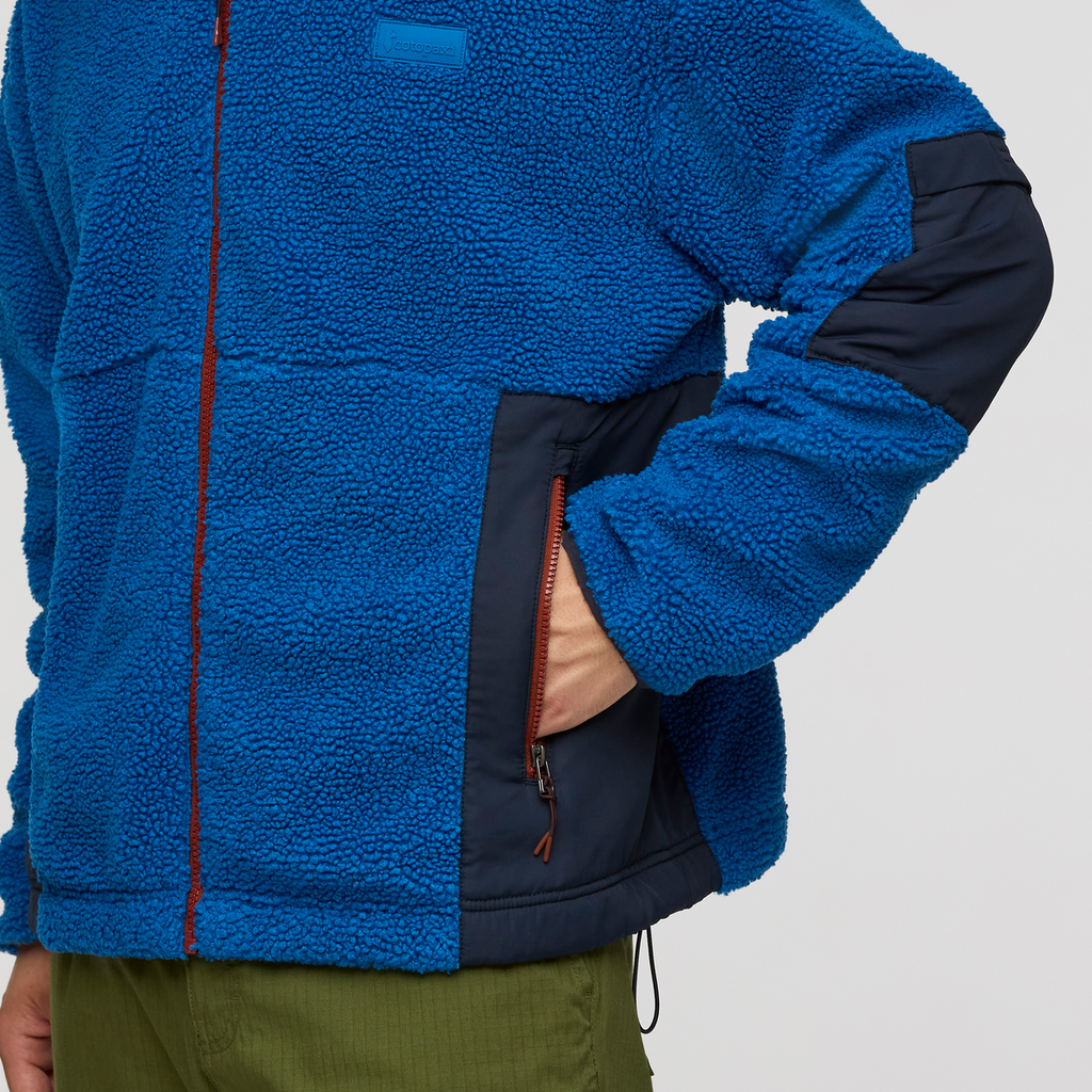 Bacano Fleece Jacket - Men's, Atlantic/Carbon, Model Kellan