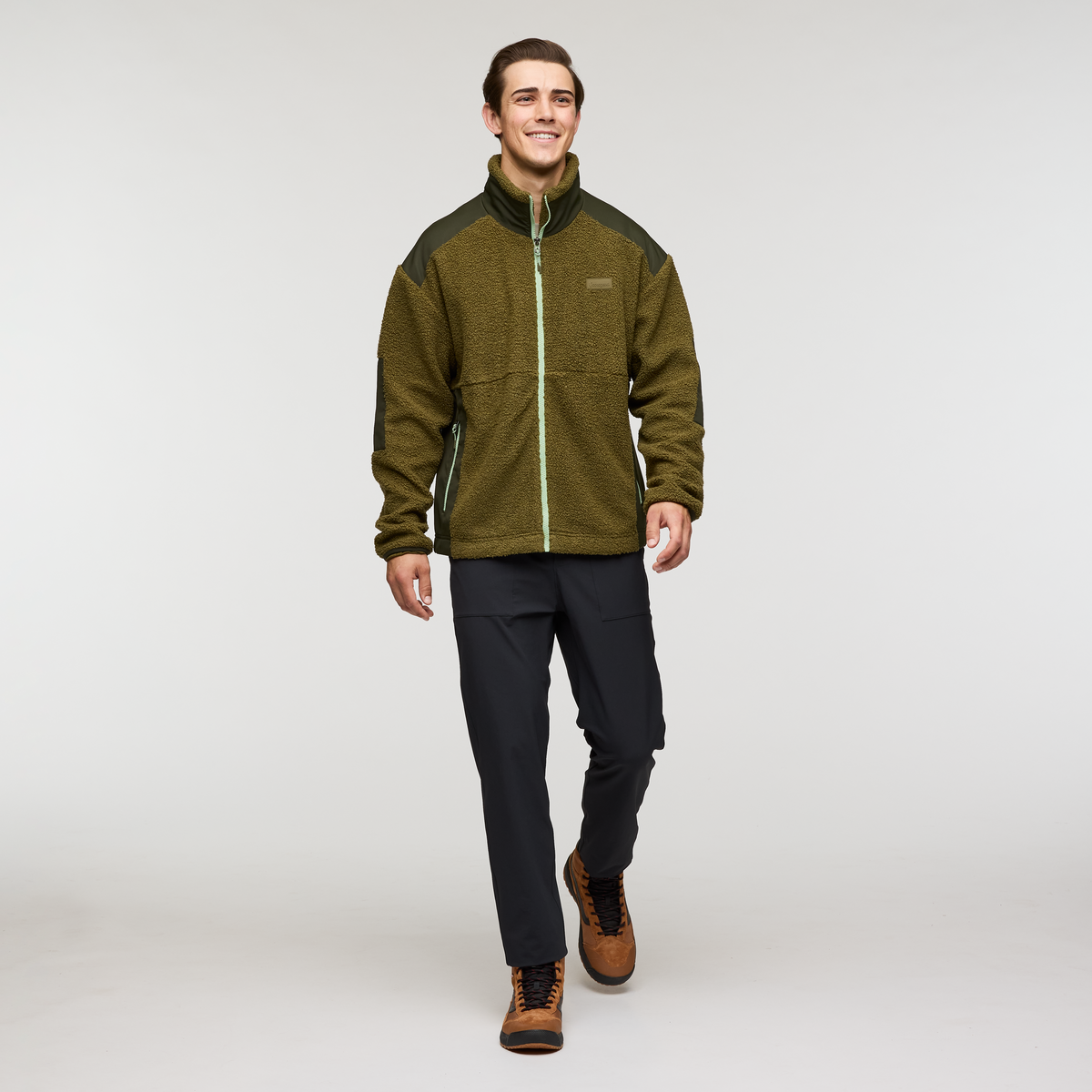 Bacano Fleece Jacket - Men's, Live Oak/Woods, Model Kellan