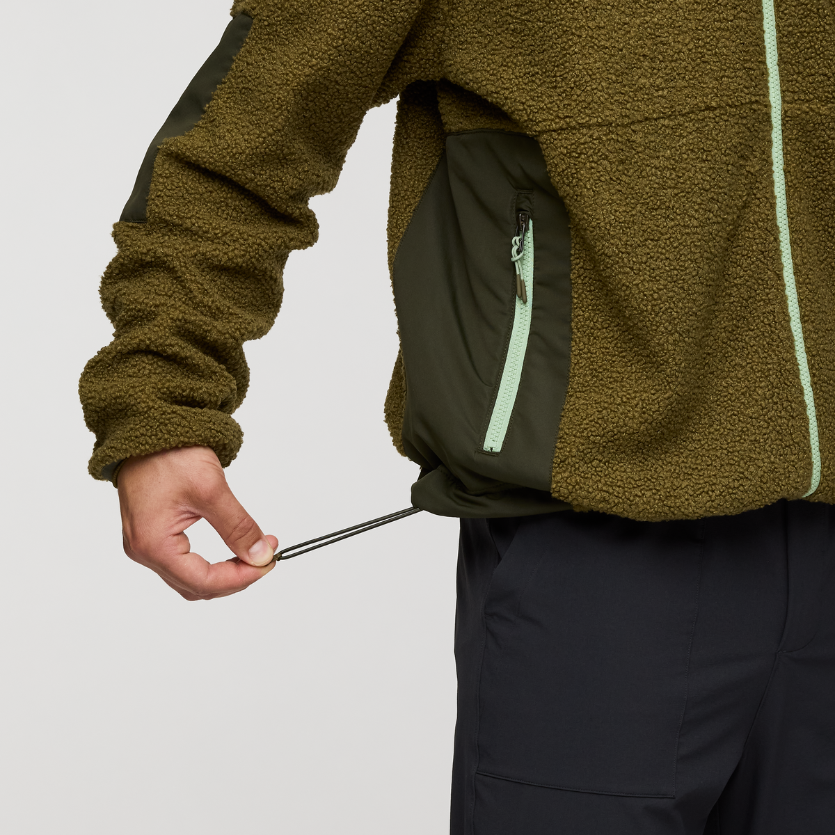 Bacano Fleece Jacket - Men's, Live Oak/Woods, Model Kellan