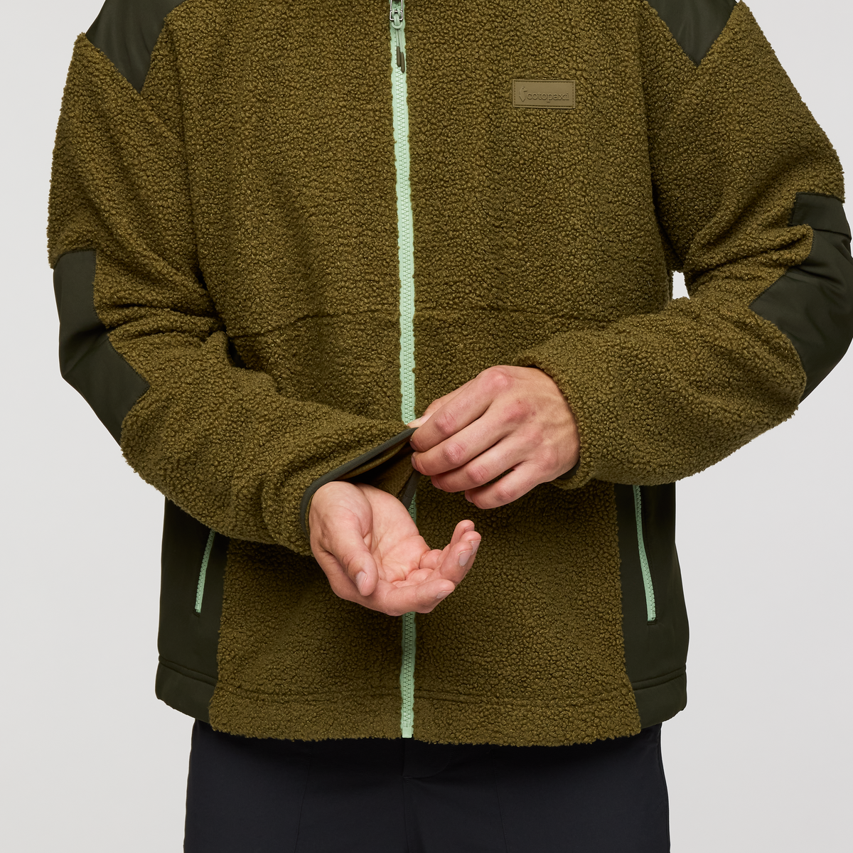 Bacano Fleece Jacket - Men's, Live Oak/Woods, Model Kellan