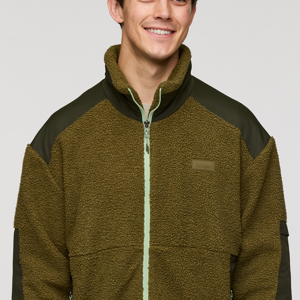 Bacano Fleece Jacket - Men's, Live Oak/Woods, Model Kellan