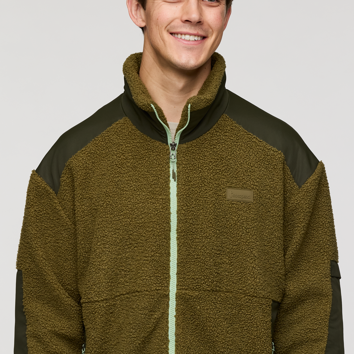 Bacano Fleece Jacket - Men's, Live Oak/Woods, Model Kellan