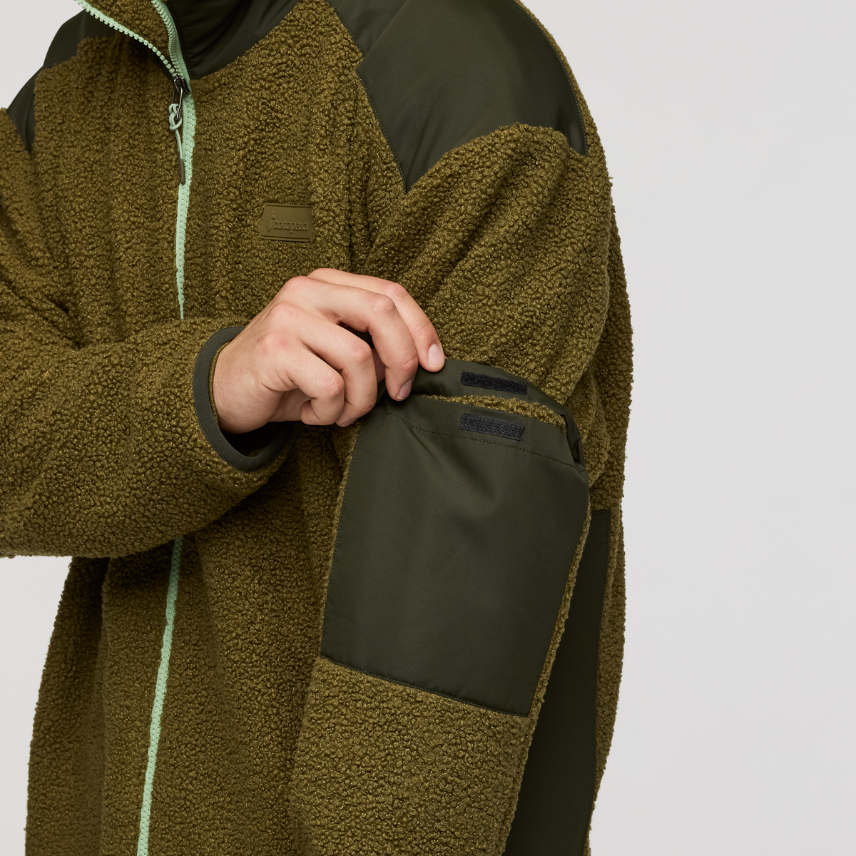 Bacano Fleece Jacket - Men's, Live Oak/Woods, Model Kellan