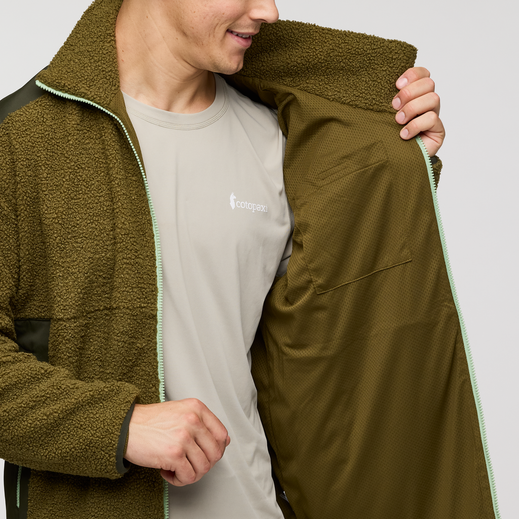 Bacano Fleece Jacket - Men's, Live Oak/Woods, Model Kellan