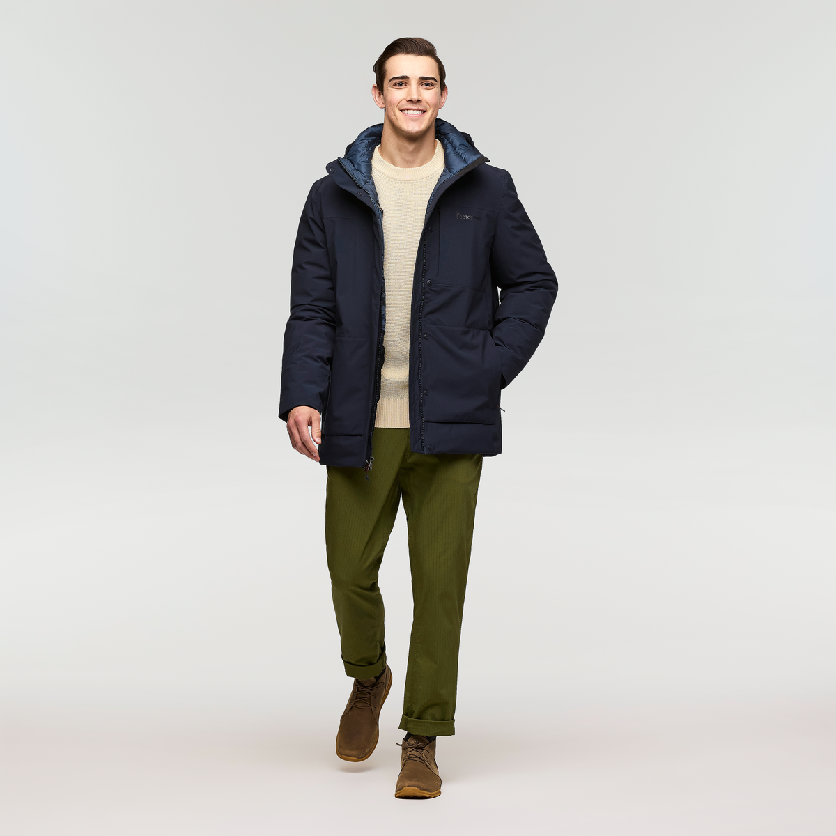 Calidez Down Parka - Men's, Carbon, Model Kellan